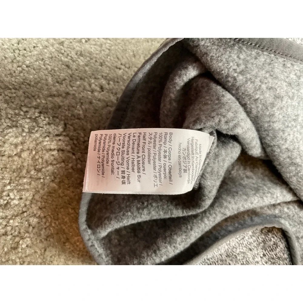 J.Crew Authentic Fleece Pullover Gray Button Up Mens Small‎ S Sweater